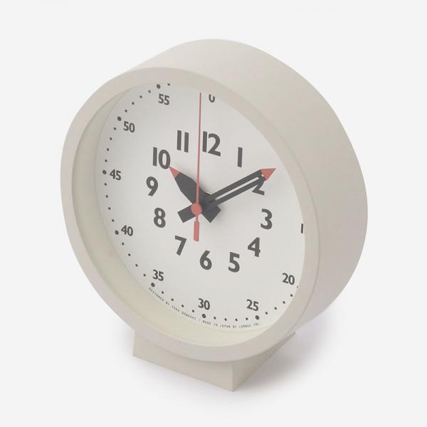 fun pun clock for table R15cm ホワイト