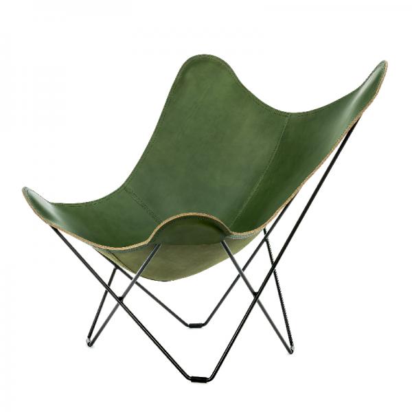 BKF CHAIR PAMPA  GREEN LEATHER
