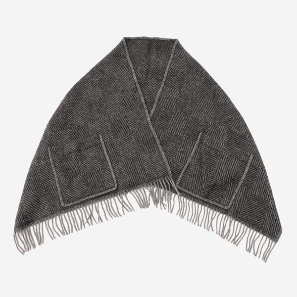 LAPUAN KANKURIT MARIA pocket shawl black-grey
