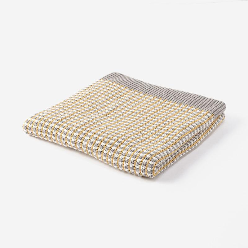 Quiet POP オーガニックコットンスロー 130×180cm キャメル