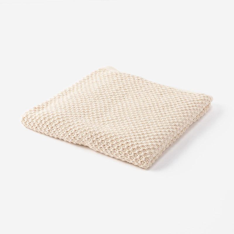 Quiet BUD オーガニックコットンスロー 130×180cm ナチュラル