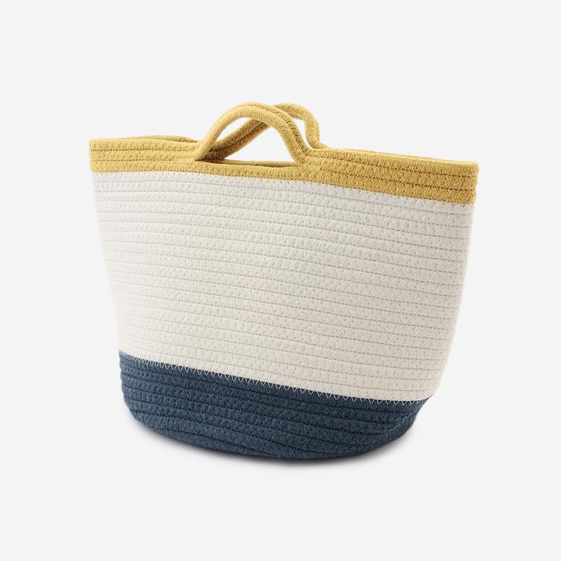 spiland ロープバスケット M イエロー×ブルー