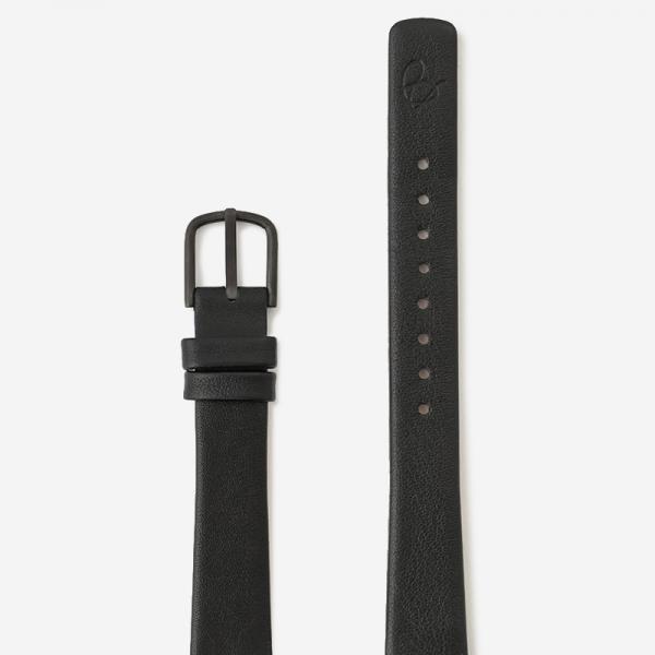 ARNE JACOBSEN Watch Leather Strap Black × Black 30mm