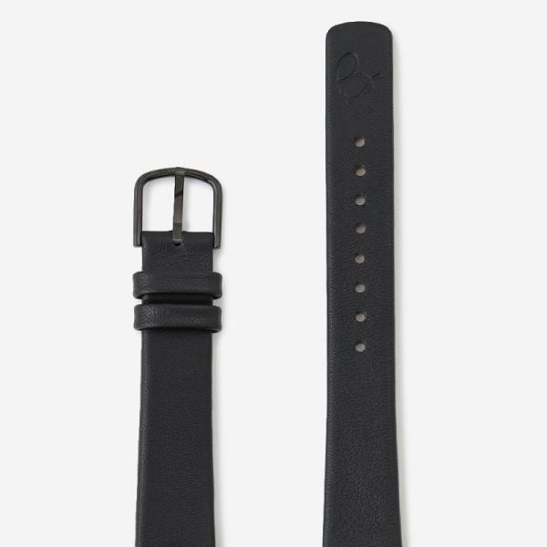 ARNE JACOBSEN Watch Leather Strap Black × Black 34mm