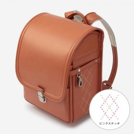 スクールバッグ キャメル ピンクステッチ ハーフカバー Actus Kids Store Actus Online アクタスオンライン Actus Online