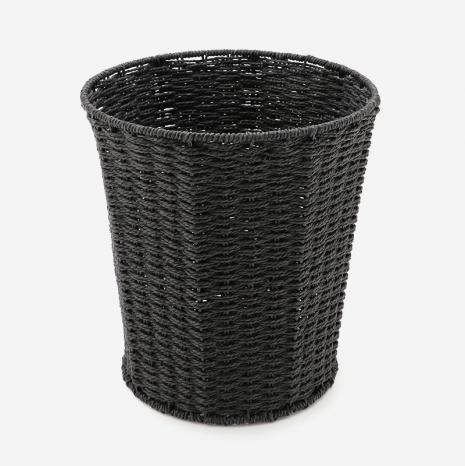 ペーパーコードバスケット ダストビン ブラック|ゴミ箱