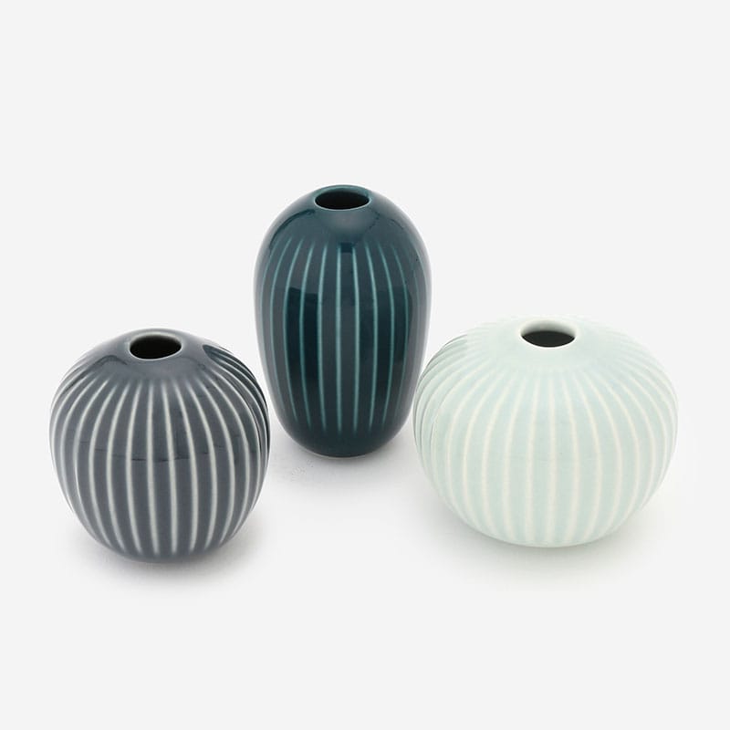 Kahler Hammershoi フラワーベース ミニ3点セット ミント Kahler ハンマースホイフラワーベース Actus Online アクタスオンライン Actus Online