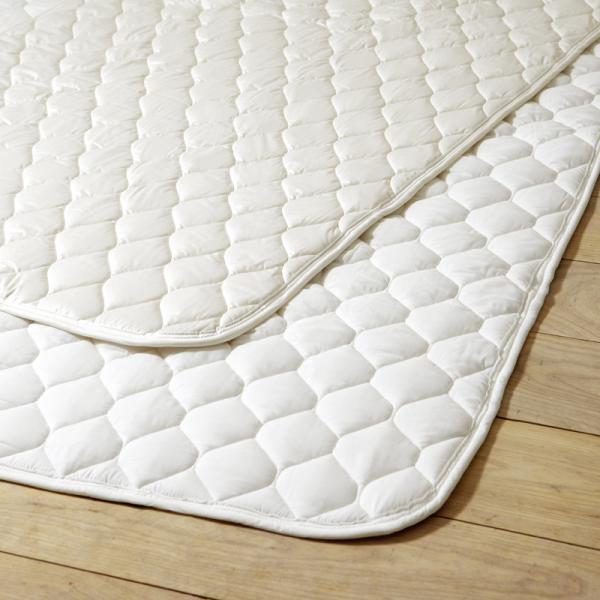 ALL WHITE ベッドパッド ポリエステル100%（ダブル 140×200）