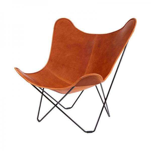 BKF CHAIR BROWN LEATHER