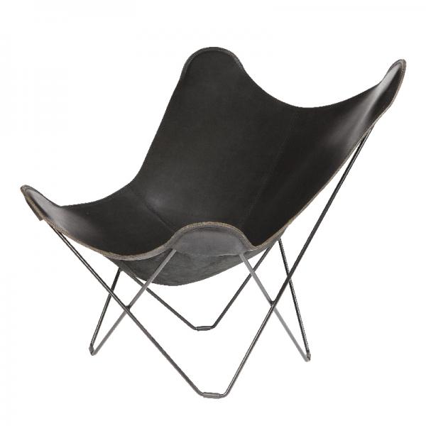 BKF CHAIR PAMPA  BLACK LEATHER