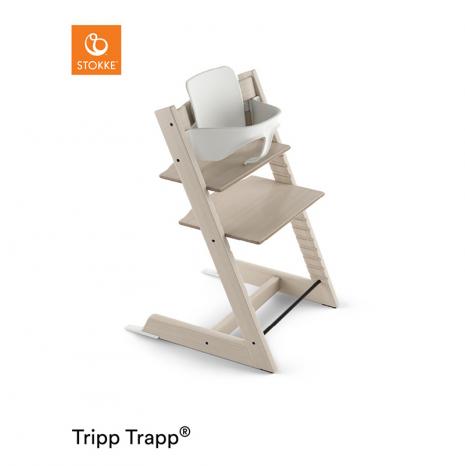 【美品】STOKKE  Tripp Trapp  ホワイトウォッシュ　ストッケハイチェア