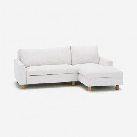 Laulu カウチソファ 右 ヘリンボーン グレー W212cm 家具 Actus Online アクタスオンライン Actus Online